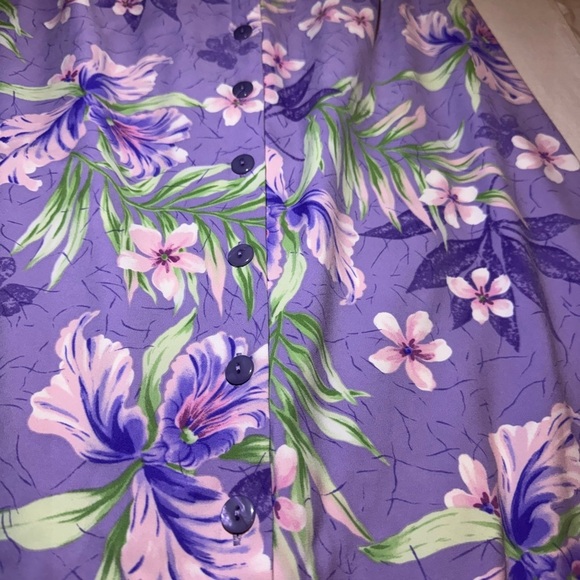 TanJay Purple Floral A-Line Skirt - Picture 2 of 5